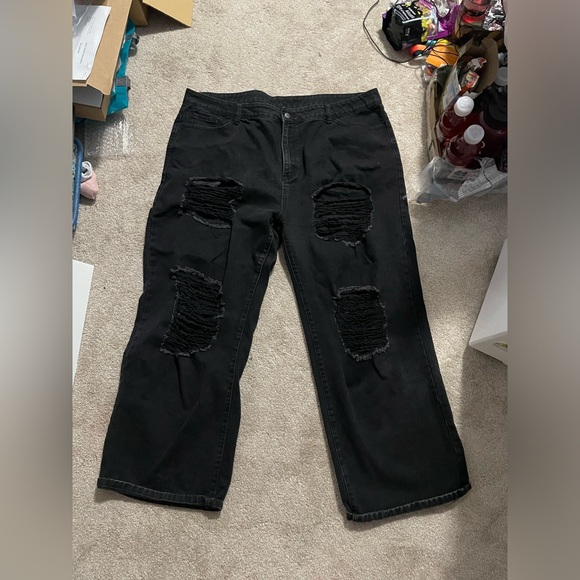 Denim - Black Ripped Jeans